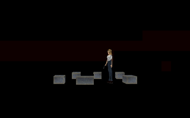 Aya standing in the debug room