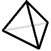 Tetrahedron (pyramid with a triangular base)